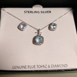 Diamond and Topaz Necklace